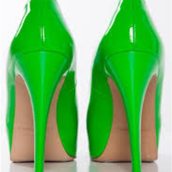 Brian Atwood Maniac Apple Green Platform Pump 8 - Picture 2 of 8